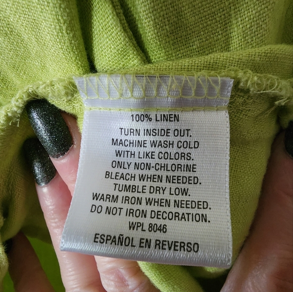 100% Linen Embellished Top - Picture 4 of 6